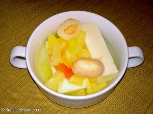 Almond Curd with Fruits